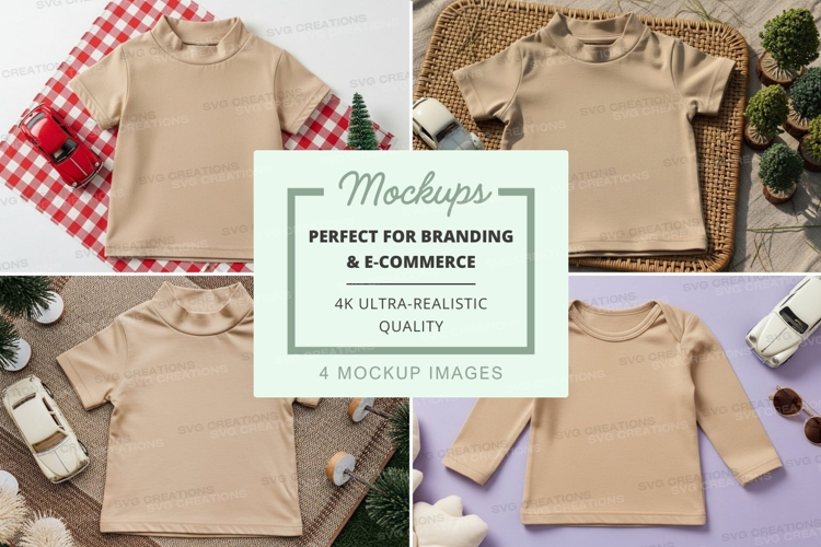 Mockup: cozy baby clothing collection