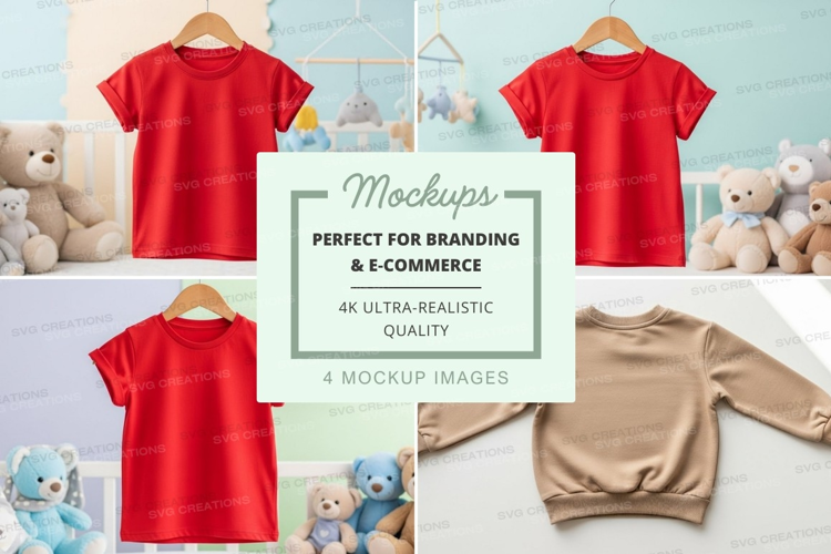Mockup of children's clothing