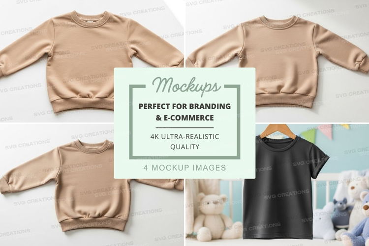 Mockup collection of children's sweatshirts