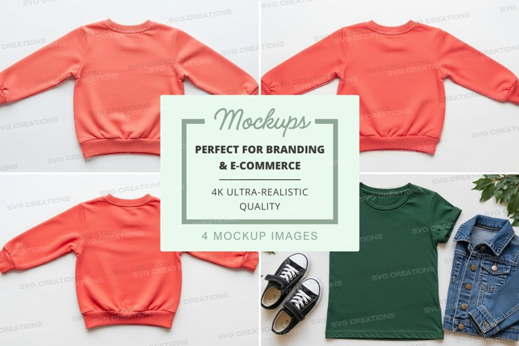 Mockup of children's clothing and accessories