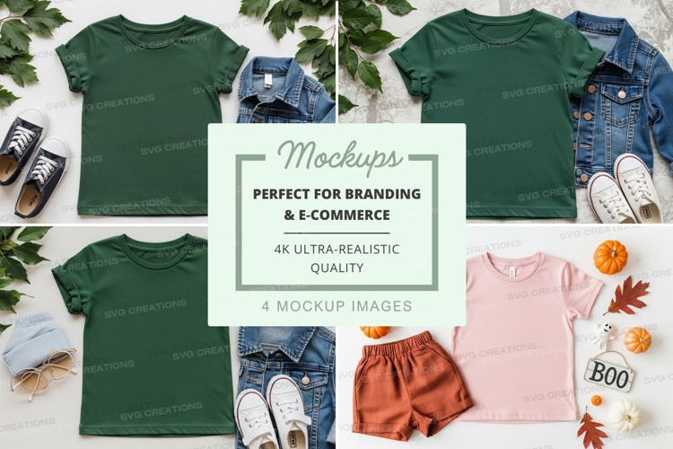 Mockup: kids' autumn fashion collection