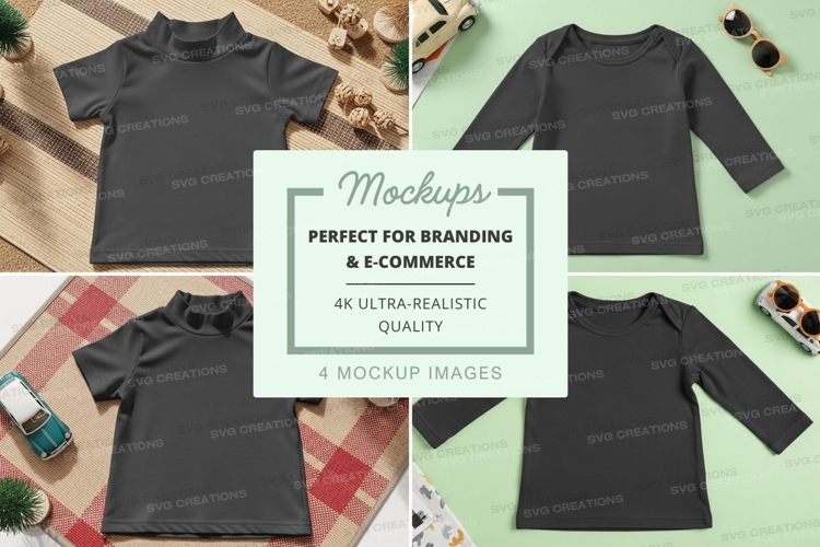 Black Tshirt Mockup Image 8