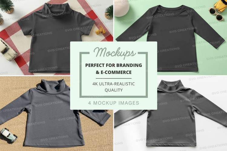 Mockup: long sleeve turtleneck shirt