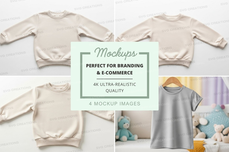 Mockup of children's clothing