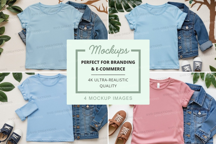 Mockup: kids' clothing collection