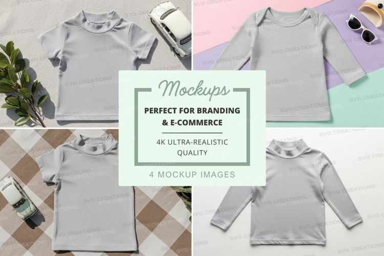 Mockup: versatile gray t-shirts in various styles