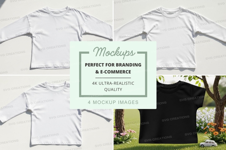 Black Tshirt Mockup Image 6