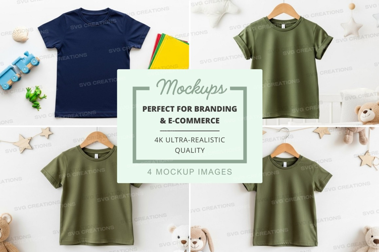 Mockup: kids t-shirts with toys