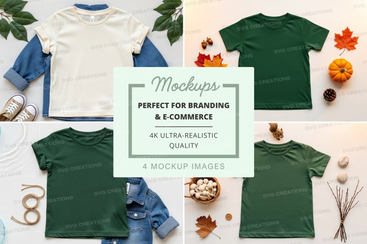 Mockup: kids' t-shirts collection