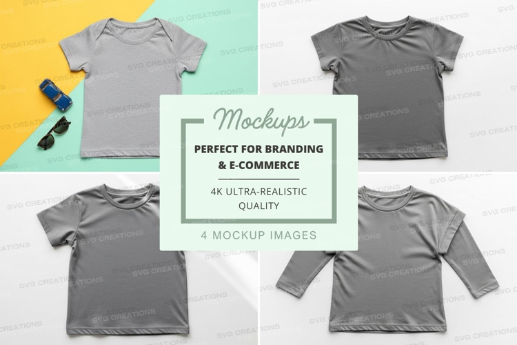 Mockup: gray t-shirts collection