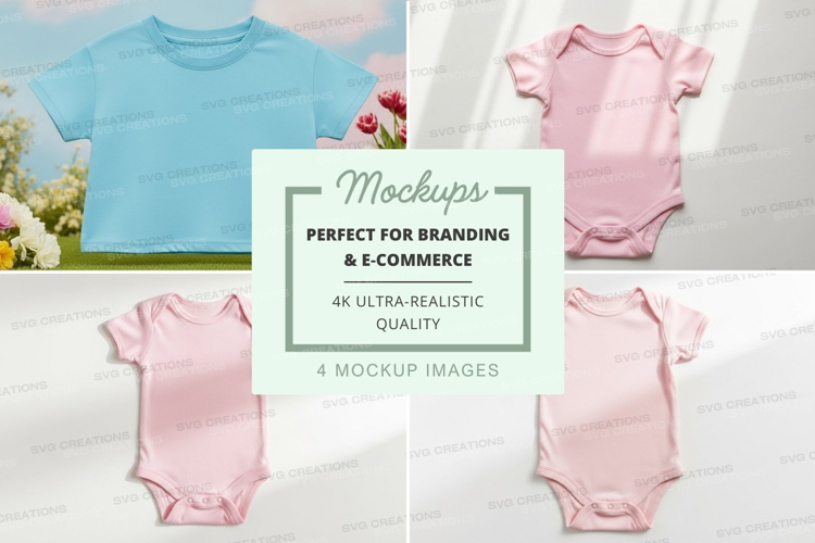 Mockup: baby clothing collection