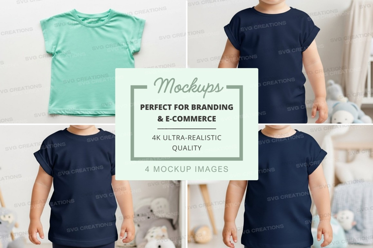 Mockup: children's t-shirts display