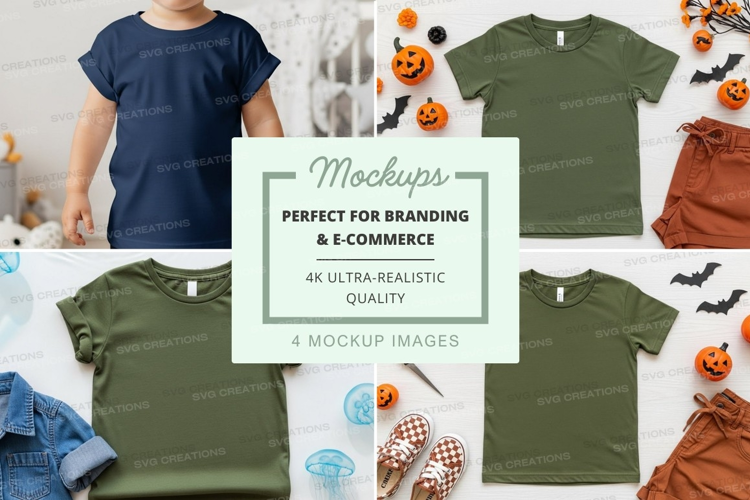 Mockup: kids' halloween outfit collection