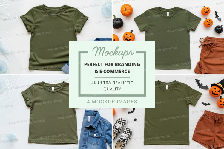 Mockup: kids' halloween outfit collection