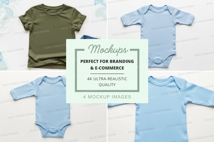 Mockup: baby clothing collection