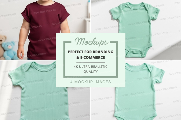 Mockup: baby clothing collection