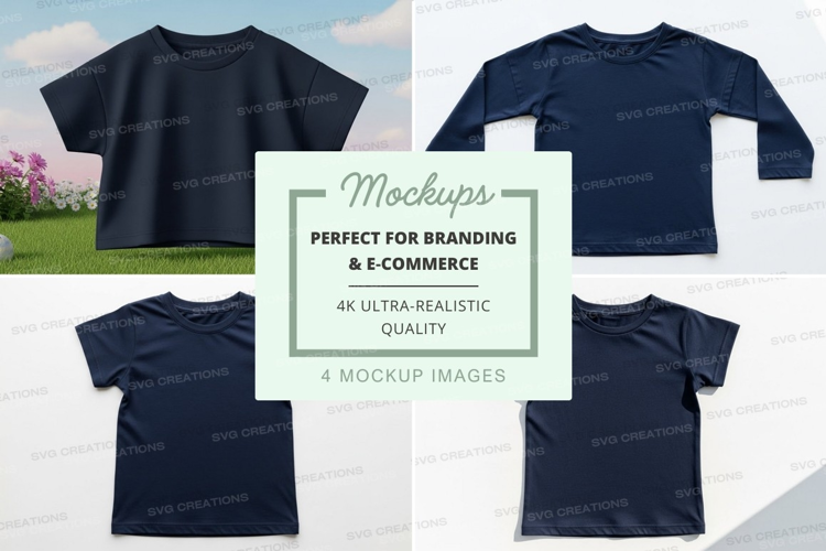 Mockup of navy blue t-shirtst-shirt, navy blue, mockup, long