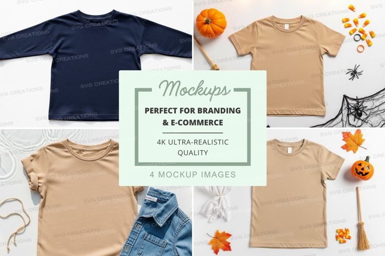 Halloween themed kids' clothing mockup