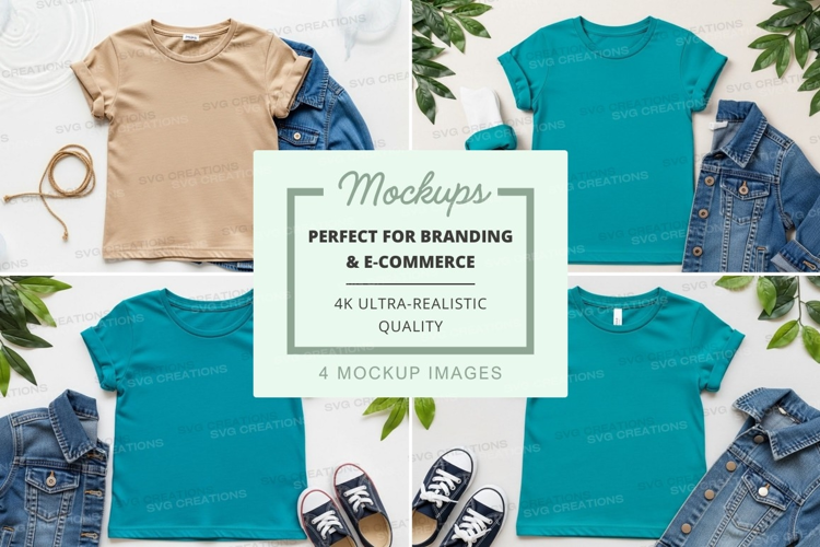 Mockup: casual kids' outfit collection