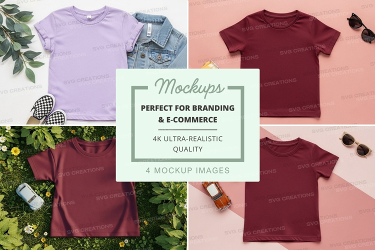 Mockup collection of t-shirts and accessories