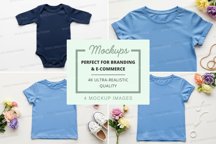 Mockup: baby and toddler clothing collection