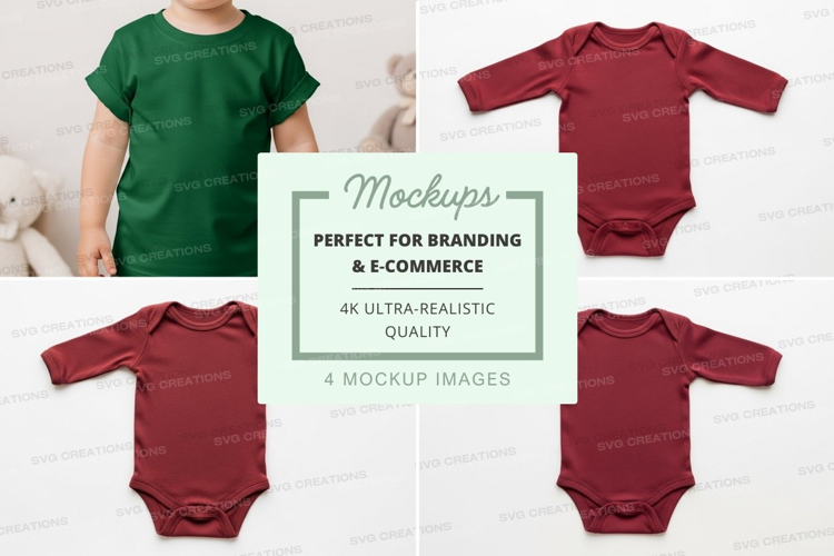 Mockup: baby clothing collection