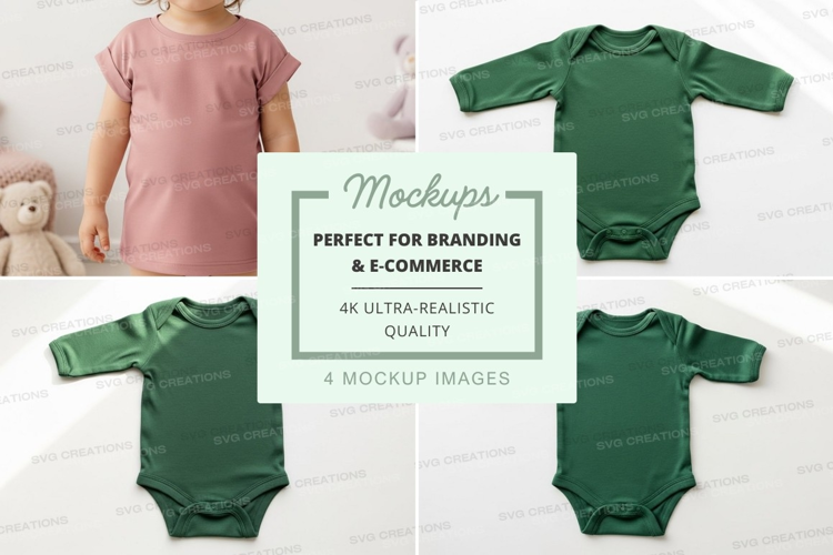 Mockup of baby clothing