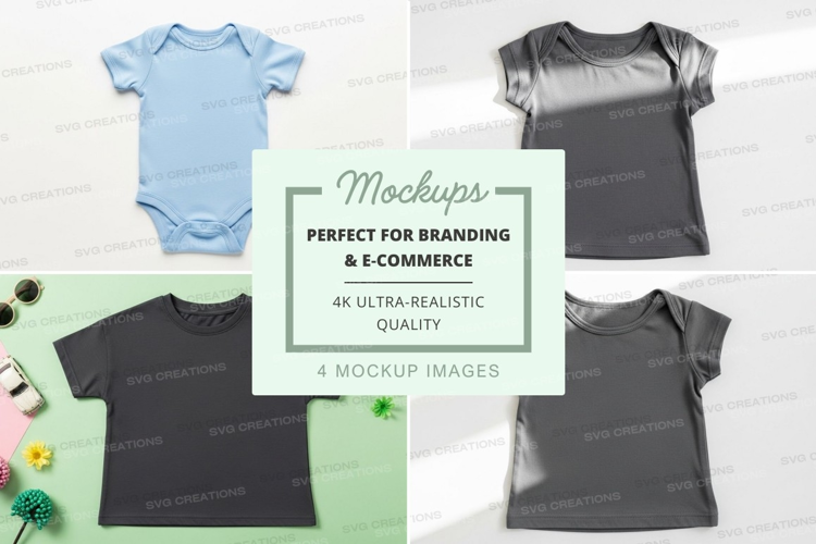 Mockup: baby onesies collection