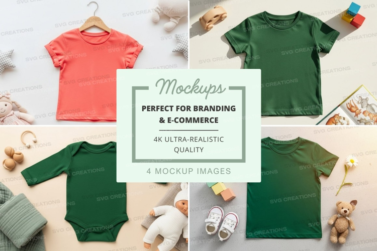 Mockup: baby clothing and accessories