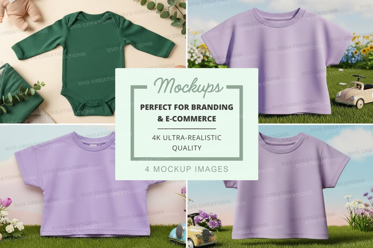 Mockup: baby clothing collection