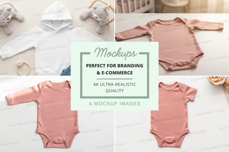 Mockup: baby clothing collection