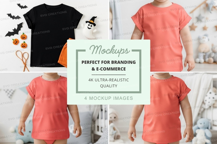 Black Tshirt Mockup Image 24