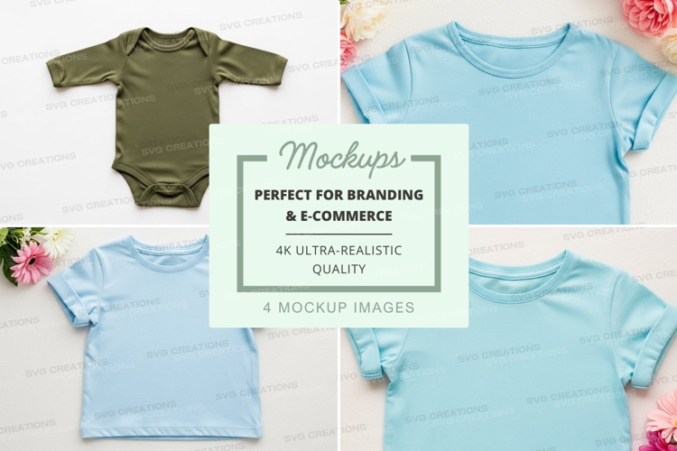 Mockup: baby and toddler clothing collection