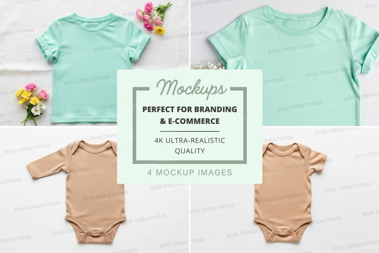 Mockup of baby clothing