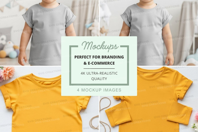 Mockup of children's t-shirts