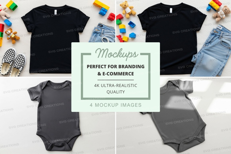 Mockup of children's clothing