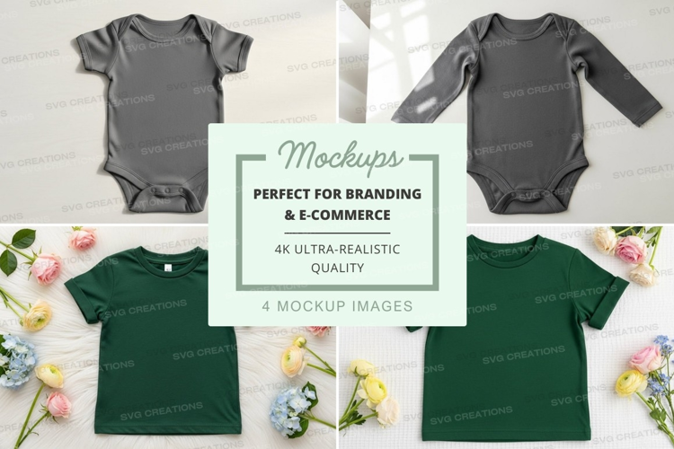 Mockup: baby clothing collection