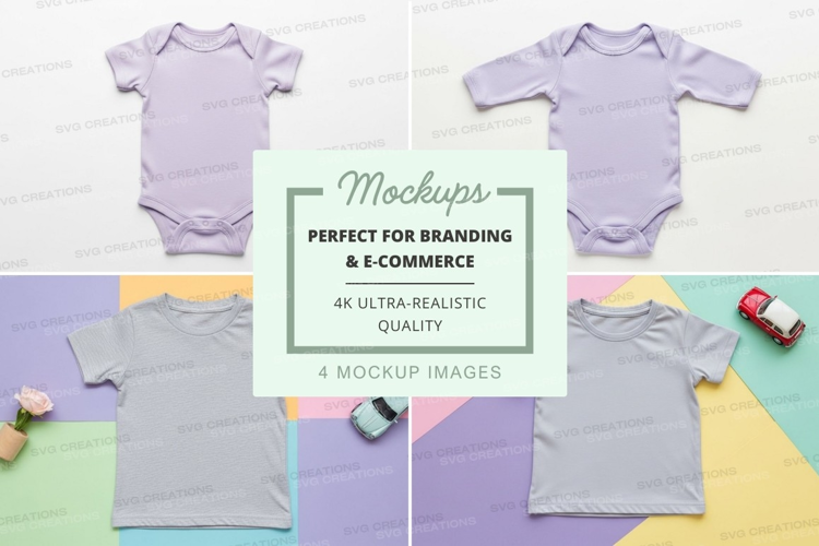 Mockup: baby clothing and accessories