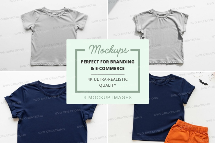 Mockup of kids' t-shirts