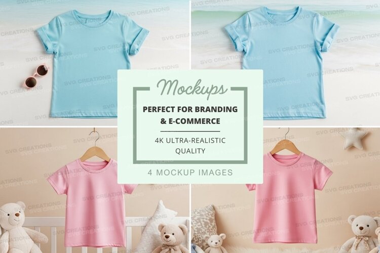 Mockup of children's t-shirts example image 1