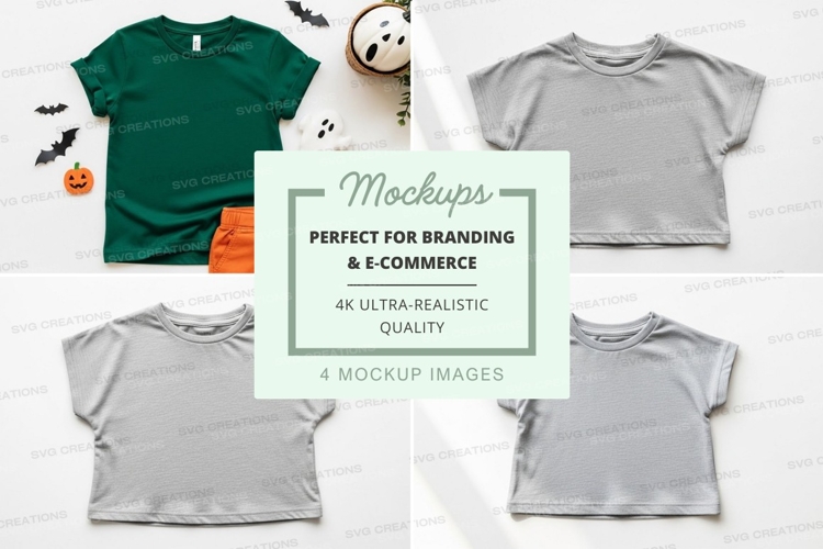 Mockup: kids halloween themed clothing set