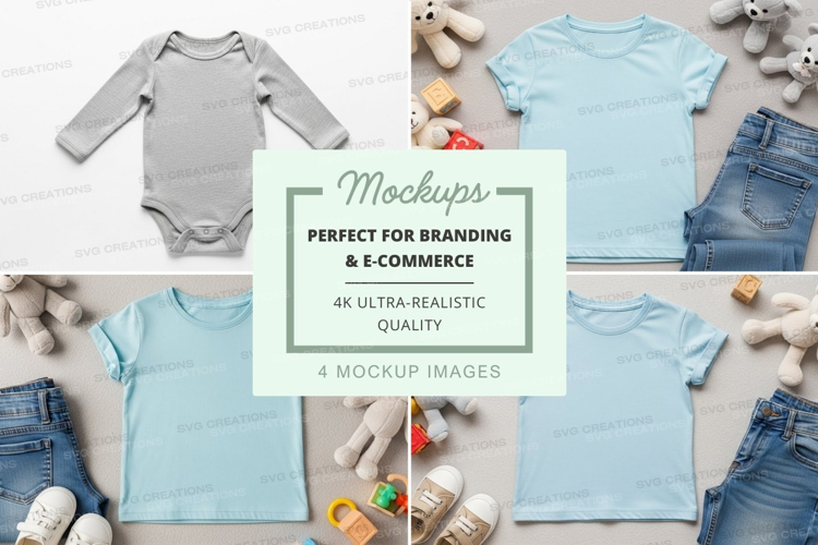 Mockup: baby and toddler clothing collection