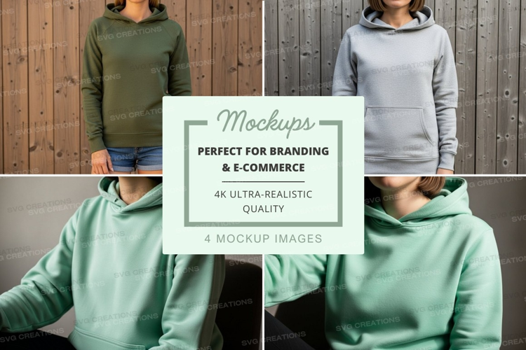 Hoodie mockup - front and back views