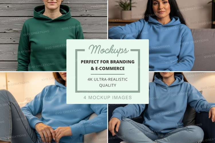 Hoodie mockup with people