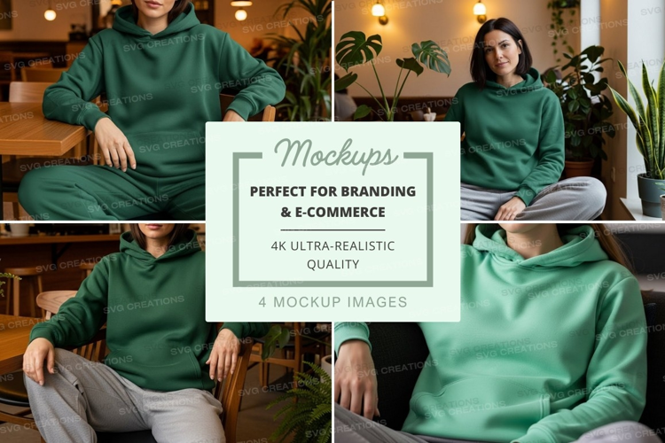 Hoodie mockup with multiple models