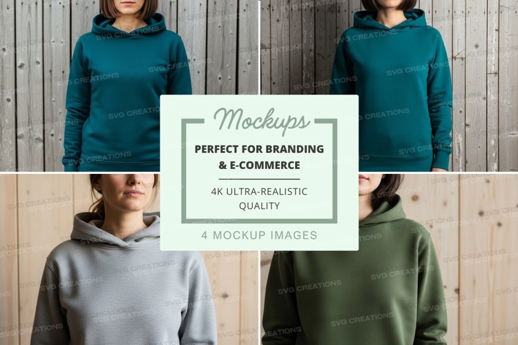Hoodie mockup with multiple colors