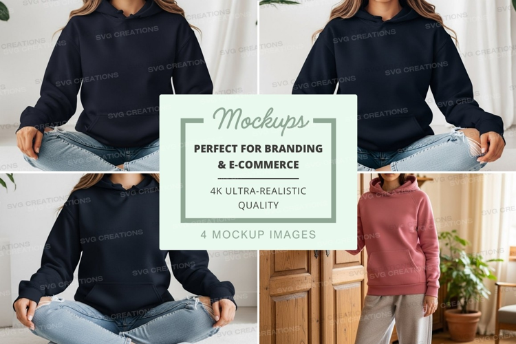 Hoodie mockup featuring a person in meditation pose