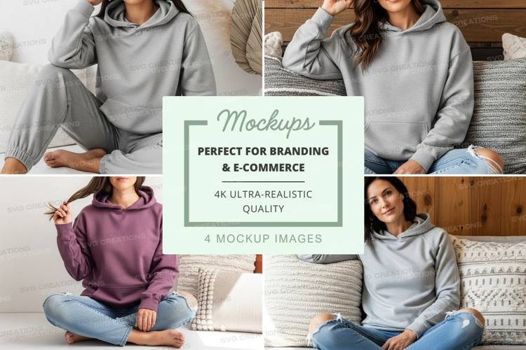 Hoodie mockup collage