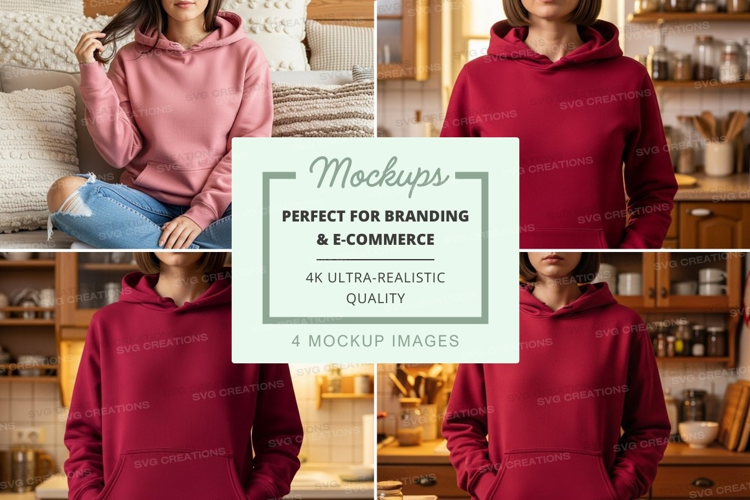 Hoodie mockup with multiple views