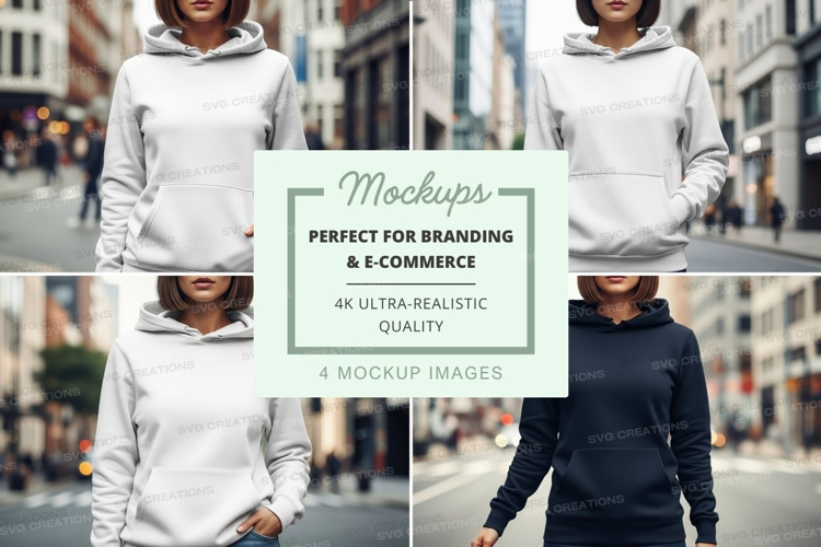 Hoodie mockup in urban setting